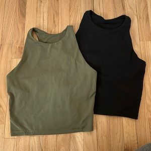 Two Pieces All in Motion Cropped Shelf Tank Bra